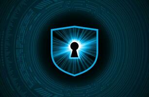 Modern Cybersecurity Technology Background with shield vector