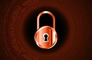 Modern Cybersecurity Technology Background with padlock vector