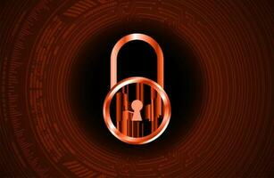 Modern Cybersecurity Technology Background with padlock vector