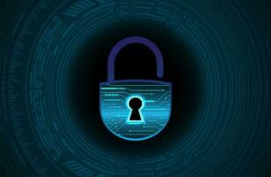 Modern Cybersecurity Technology Background with padlock vector