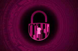 Modern Cybersecurity Technology Background with padlock vector