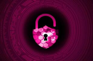 Modern Cybersecurity Technology Background with padlock vector