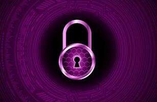 Modern Cybersecurity Technology Background with padlock vector