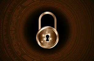 Modern Cybersecurity Technology Background with padlock vector