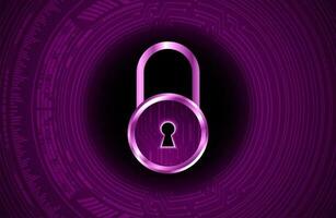 Modern Cybersecurity Technology Background with padlock vector