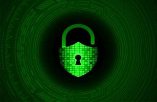 Modern Cybersecurity Technology Background with padlock vector