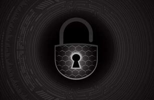 Modern Cybersecurity Technology Background with padlock vector