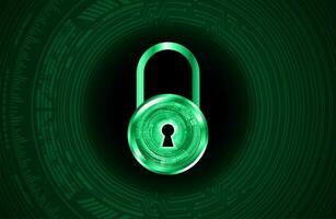 Modern Cybersecurity Technology Background with padlock vector