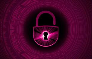 Modern Cybersecurity Technology Background with padlock vector