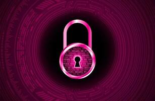 Modern Cybersecurity Technology Background with padlock vector