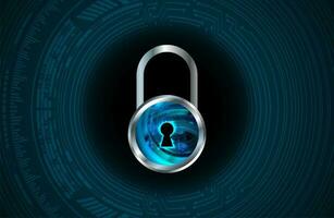 Modern Cybersecurity Technology Background with padlock vector