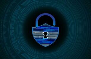 Modern Cybersecurity Technology Background with padlock vector