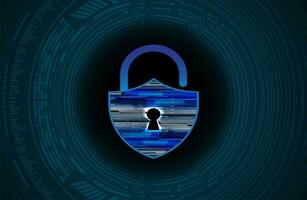 Modern Cybersecurity Technology Background with padlock vector