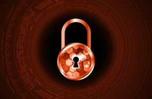 Modern Cybersecurity Technology Background with padlock vector