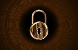 Modern Cybersecurity Technology Background with padlock vector