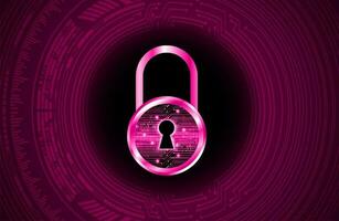 Modern Cybersecurity Technology Background with padlock vector