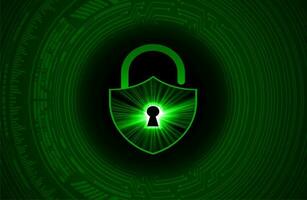 Modern Cybersecurity Technology Background with padlock vector