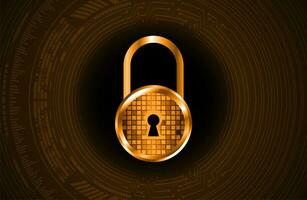 Modern Cybersecurity Technology Background with padlock vector