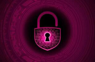 Modern Cybersecurity Technology Background with padlock vector