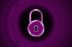 Modern Cybersecurity Technology Background with padlock vector