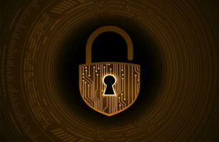 Modern Cybersecurity Technology Background with padlock vector