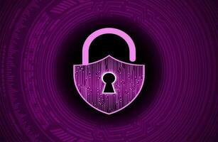 Modern Cybersecurity Technology Background with padlock vector