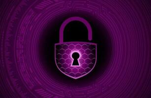 Modern Cybersecurity Technology Background with padlock vector