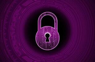 Modern Cybersecurity Technology Background with padlock vector