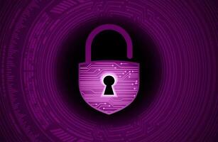 Modern Cybersecurity Technology Background with padlock vector