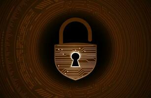Modern Cybersecurity Technology Background with padlock vector
