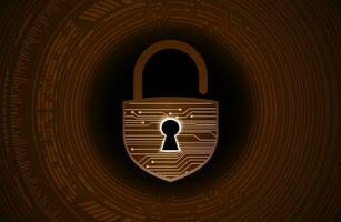 Modern Cybersecurity Technology Background with padlock vector