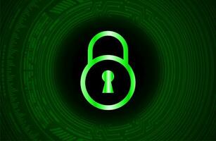 Modern Cybersecurity Technology Background with padlock vector