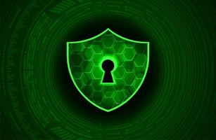 Modern Cybersecurity Technology Background with shield vector