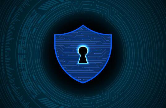 Modern Cybersecurity Technology Background with shield vector