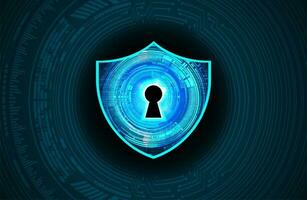 Modern Cybersecurity Technology Background with shield vector