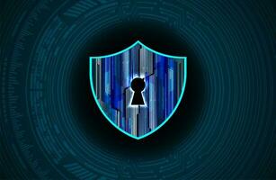 Modern Cybersecurity Technology Background with shield vector