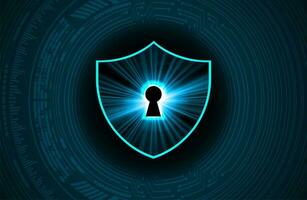 Modern Cybersecurity Technology Background with shield vector