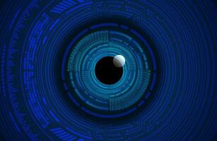 Modern Cybersecurity Eye on Technology Background vector