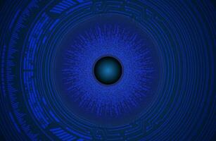 Modern Cybersecurity Eye on Technology Background vector