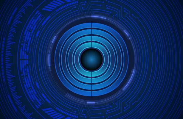 Modern Cybersecurity Eye on Technology Background