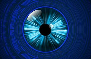 Modern Cybersecurity Eye on Technology Background vector