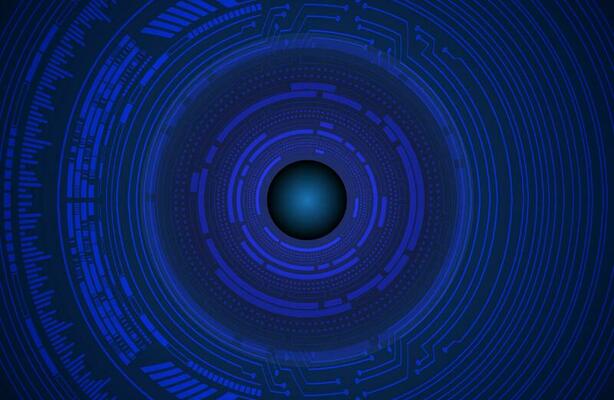 Modern Cybersecurity Eye on Technology Background
