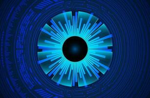 Modern Cybersecurity Eye on Technology Background vector