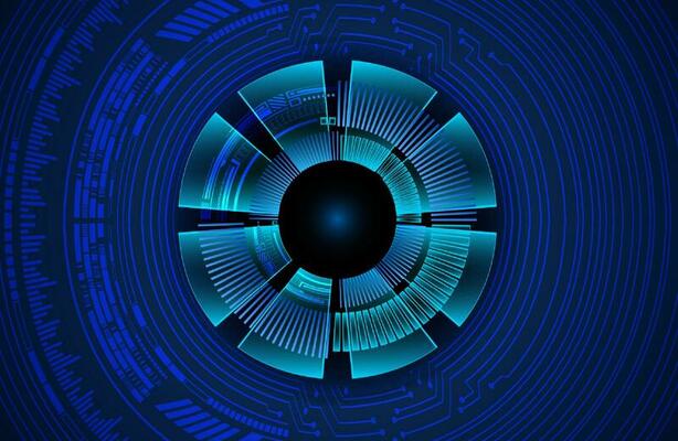 Modern Cybersecurity Eye on Technology Background