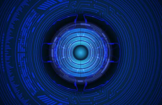 Modern Cybersecurity Eye on Technology Background