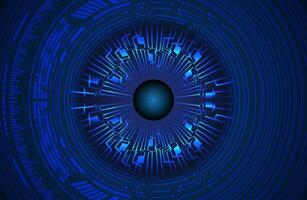 Modern Cybersecurity Eye on Technology Background vector