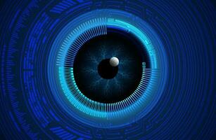 Modern Cybersecurity Eye on Technology Background vector