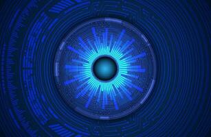 Modern Cybersecurity Eye on Technology Background vector