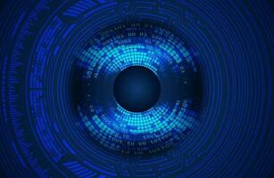 Modern Cybersecurity Eye on Technology Background vector