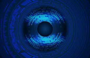 Modern Cybersecurity Eye on Technology Background vector